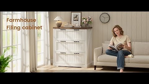 SEDETA 3 Drawer File Cabinet Farmhouse Filing Cabinet