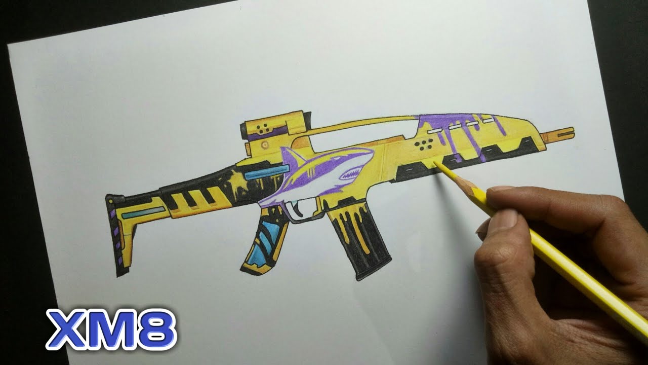 Menggambar AK47 INCUBATOR Gambar Senjata Free Fire FF Drawing YouTube