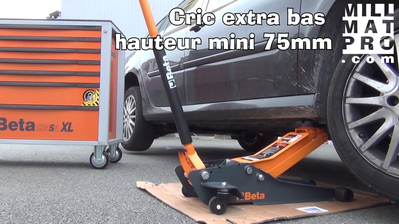 Cric hydraulique extra bas 2T + jeu de chandelles à crémaillère 2T ULTIMATE KS  TOOLS 161.0367-A2