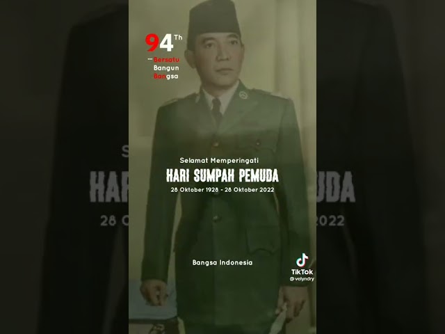 Teks Sumpah pemuda 2022 #bungkarno #viral #pemuda class=