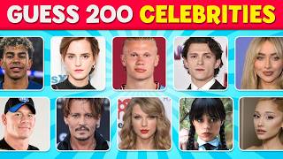 Guess 200 Celebrities in 3 Seconds 🤔✅ Actors, Singers, YouTubers & TikTokers