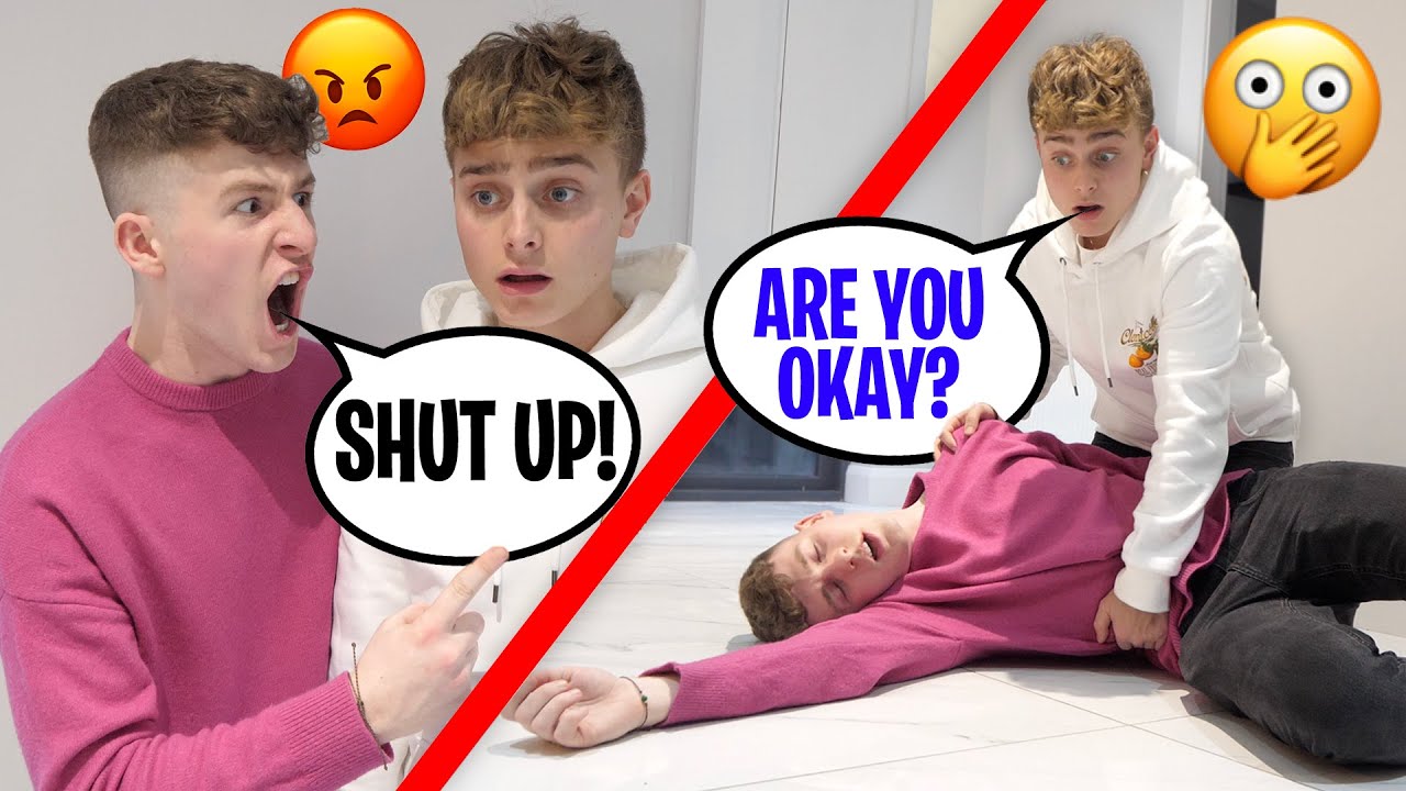 Starting An Argument Then Passing Out PRANK! *cute reaction*