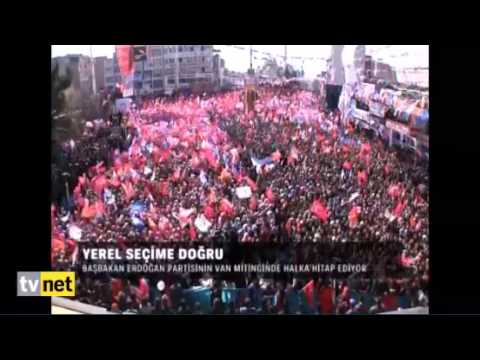 Başbakan Erdoğan'ın Sesi Van Mitinginde Tamamen Kısıldı! 27 Mart 2014