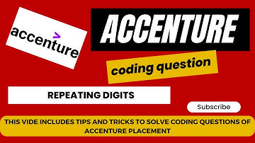 Accenture Coding Questions Solutions | Repeating Digits | Actual Accenture Coding Question #coding