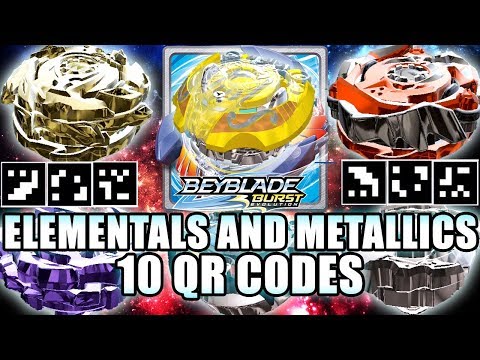 10 Qr Codes Orpheus Elementals Metallics Vol 1 Beyblade