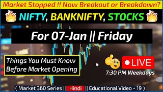 Trade Setup For 07 Jan 2022 | Nifty & Bank Nifty Analysis | Best Stocks for Tomorrow