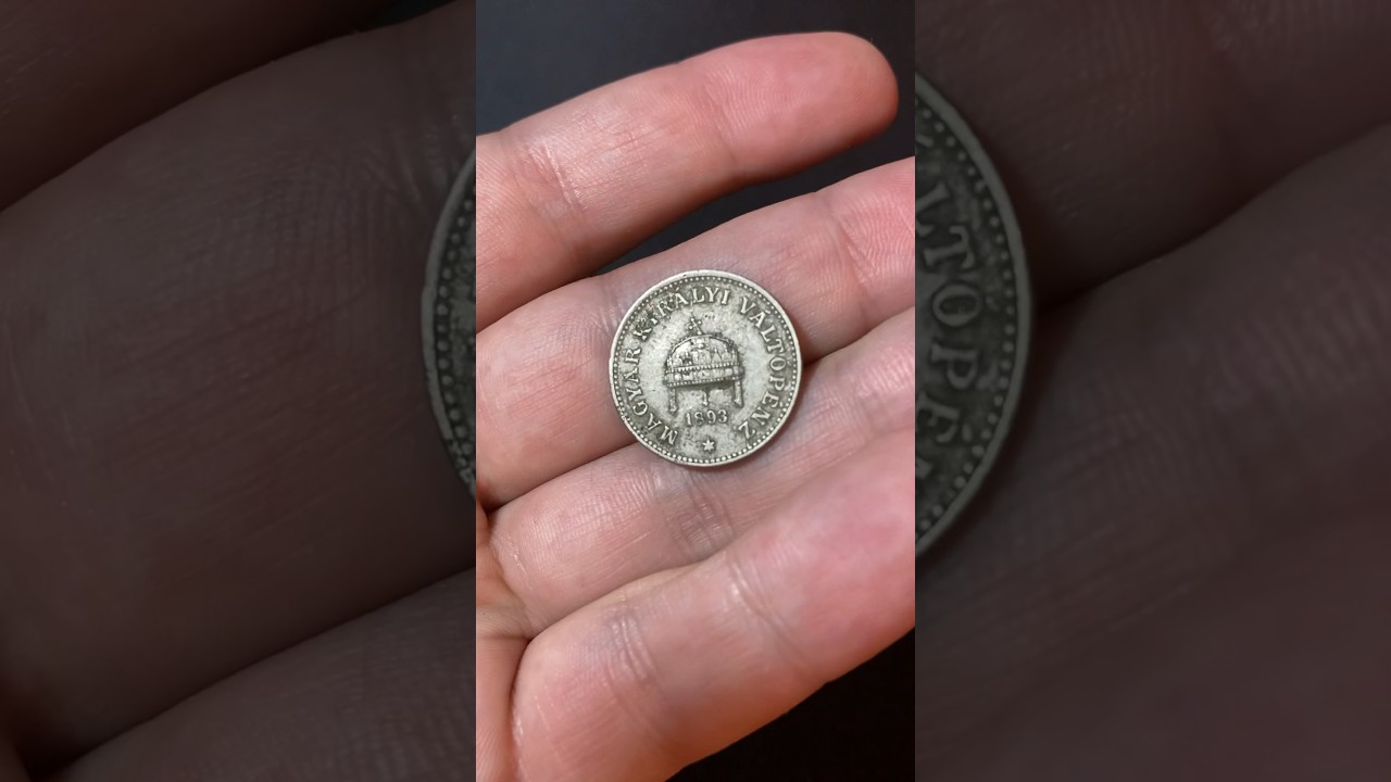 20 Filler 1893 Silver Old Coin from Austria-Hungary