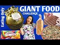 Eating only giant food for 24 hours challenge  gone crazy  garimas good life english subtitles