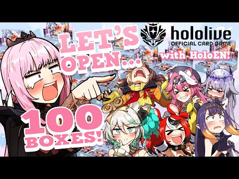 【OPENING 100 BOXES】HoloOCG Card Game Box Opening! with HoloEN Members! #calliolive Thumbnail Image