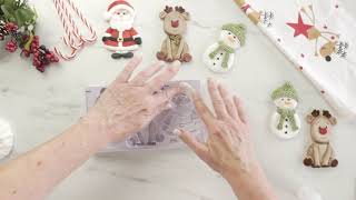 Karen Davies Sugarcraft - Christmas Cookie Mould using sugarpaste - - Cake Decorating Tutorial
