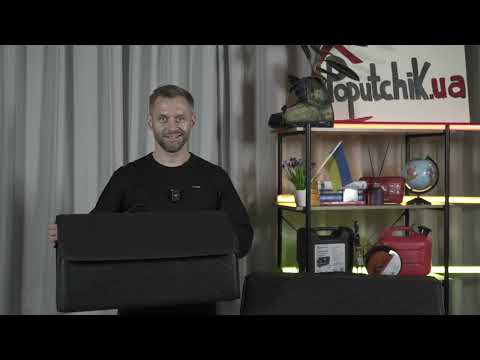 Сумка-органайзер в багажник з екошкіри розміром 550х300х300 мм (M), видео 1