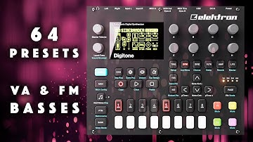 Elektron Digitone: 64 Bass Presets. Sounds Demo, No Talking