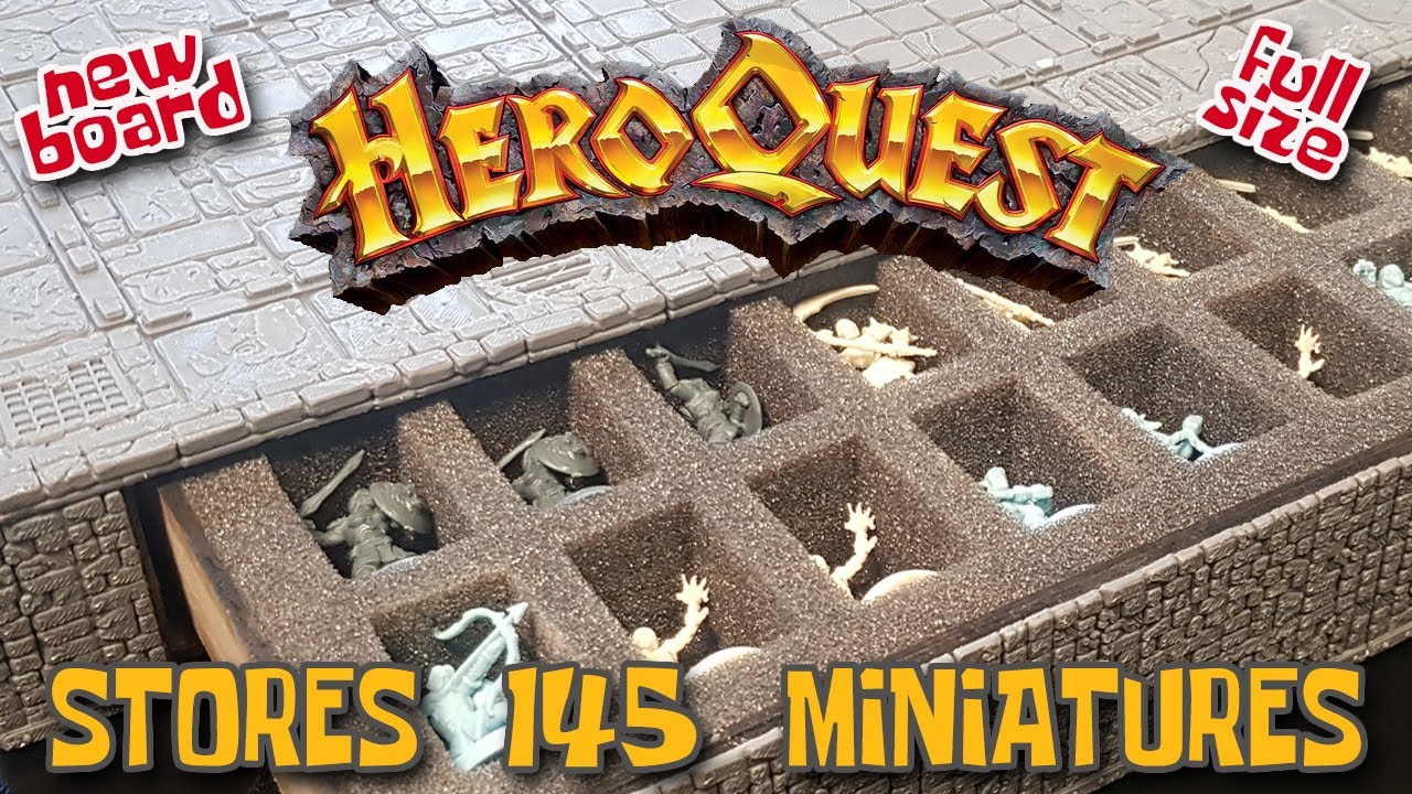 NEW Full Size HeroQuest Board with Storage for Miniatures..