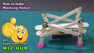 Homemade Walking Robot with DC Gear Motor | DIY DC Motor Project Idea | DIY Experiment by Wiz Hub