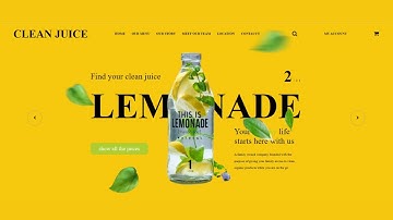 How To Make Clean Juice Landing Website Design Using Only HTML, CSS & JAVASCRIPT | Website Tutorial