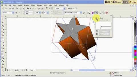 46 Using the extrude tool in CorelDraw