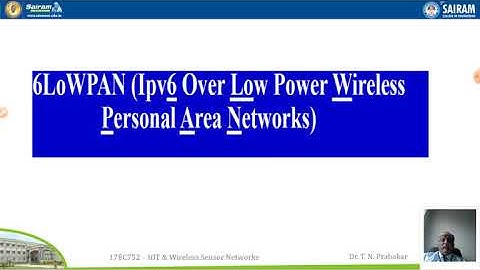 Lecture Video 17EC752 Module2 05RPL Protocol