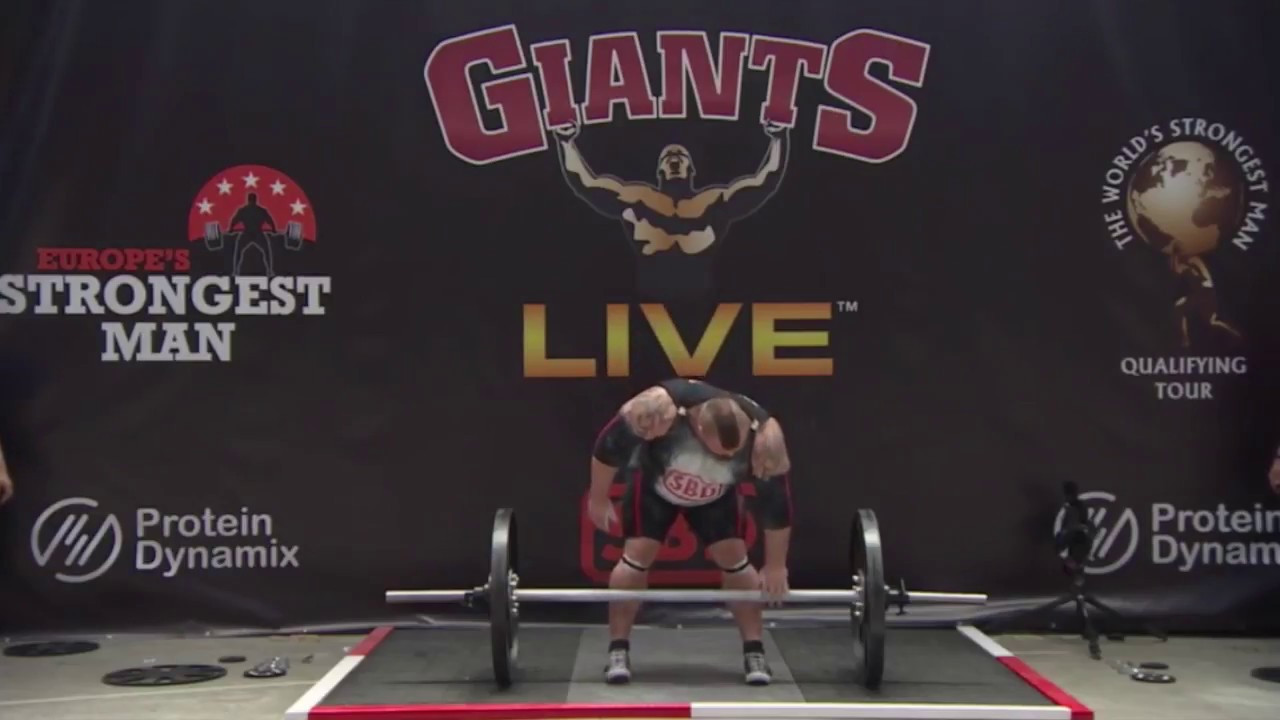 World Record Axle Press 216kg Eddie Hall YouTube
