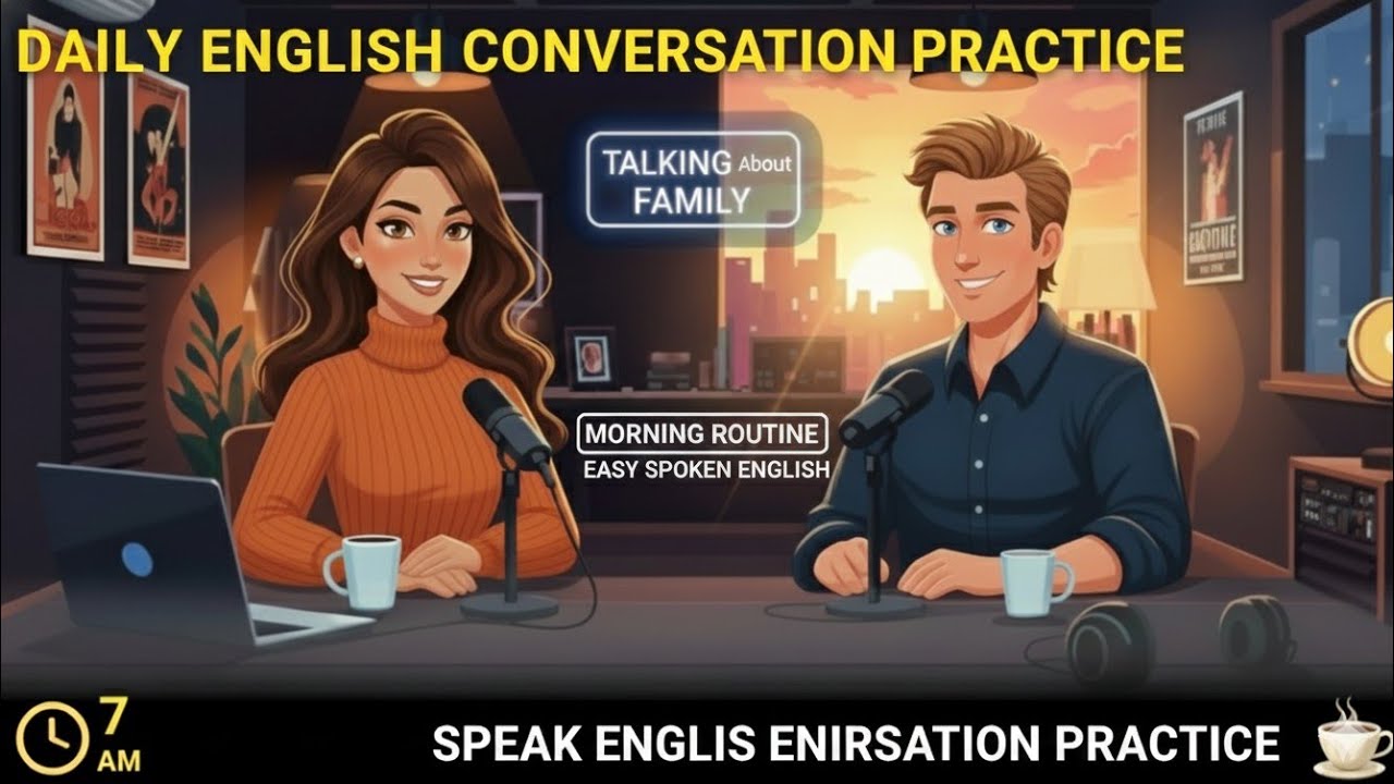 Daily English Conversation Practice | Talking About Family & Morning Routine | Easy Spoken English