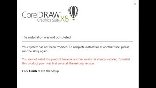 Installing Corel Draw X8 and how to resolve the error