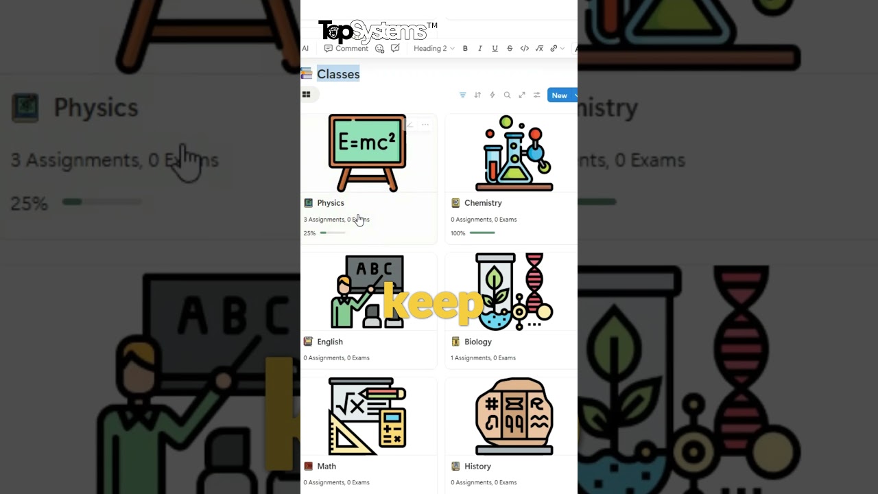 Student Dashboard Notion Template