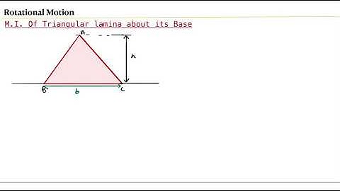 Moment of Inertia of a triangular lamina