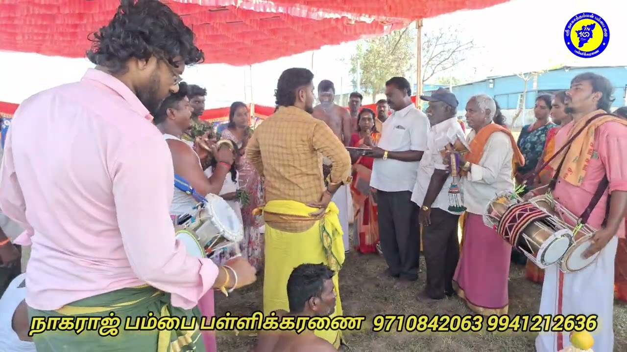 #பூவாடைக்காரி பூஜையில் #பெண்கள் மீது புதிய #மருளாட்டம்| #Nagaraj pambai folk music |#sami aattam