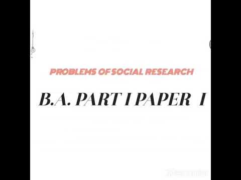 Problem of Social Research