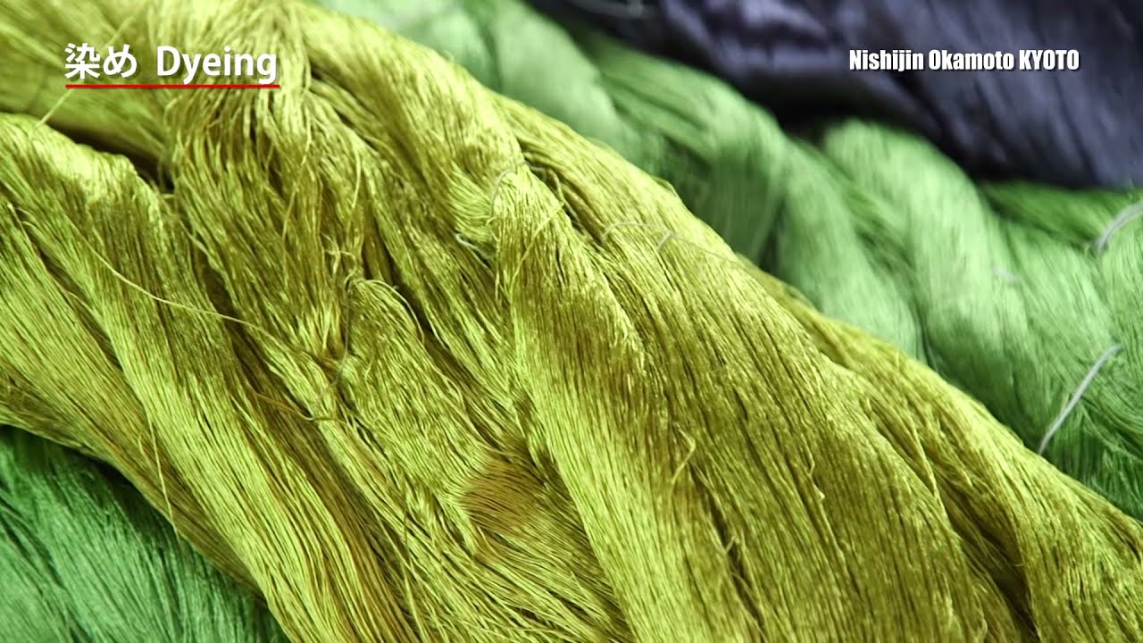 西陣織が織りあがるまでの工程 ｜ How to make Nishijin Okamoto SILK FABRIC with GOLDEN DESIGNS~LONG ver｜西陣岡本