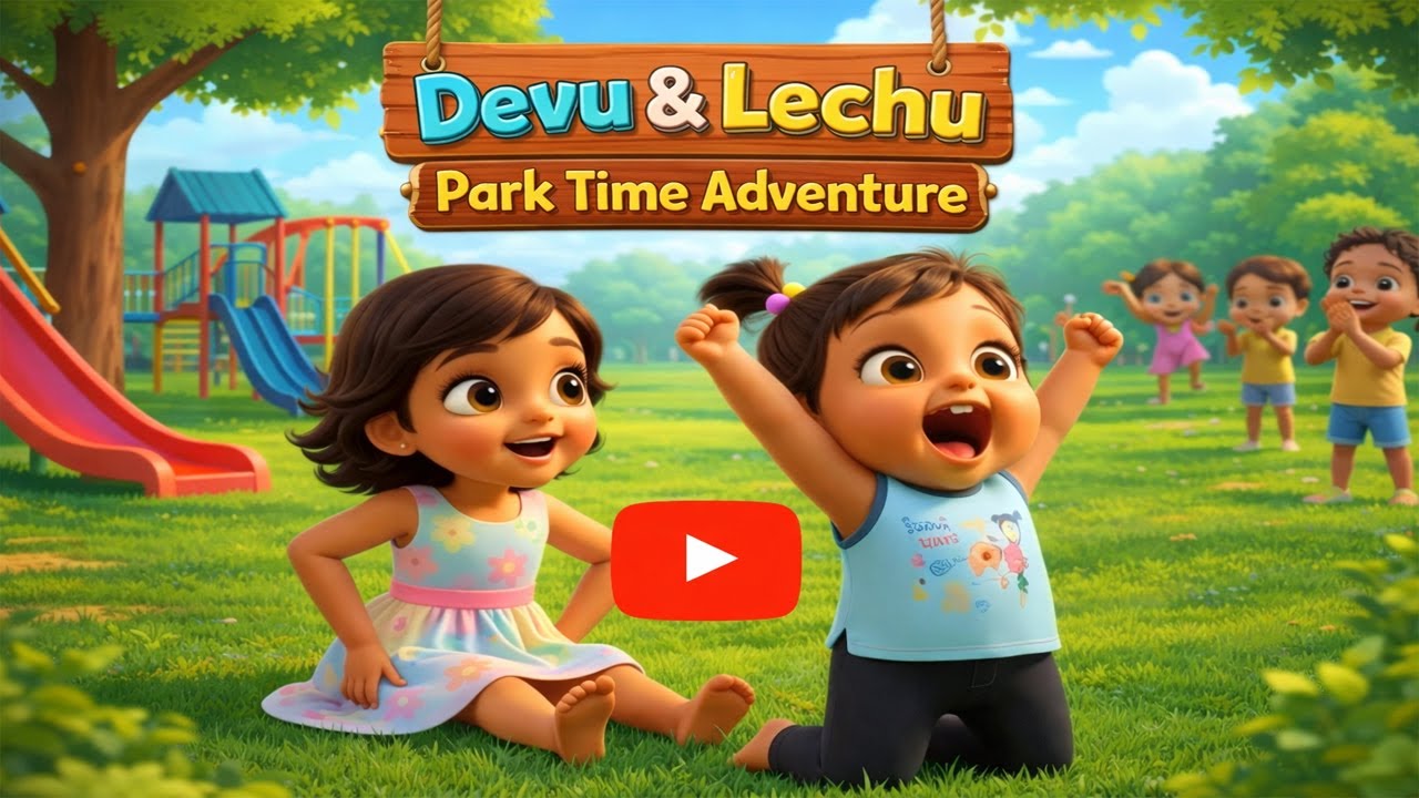 PARK TIME Adventure with Devu & Lechu! 🎢 | Kids Stories | Cute Sister Story for Kid | Naughty Sister