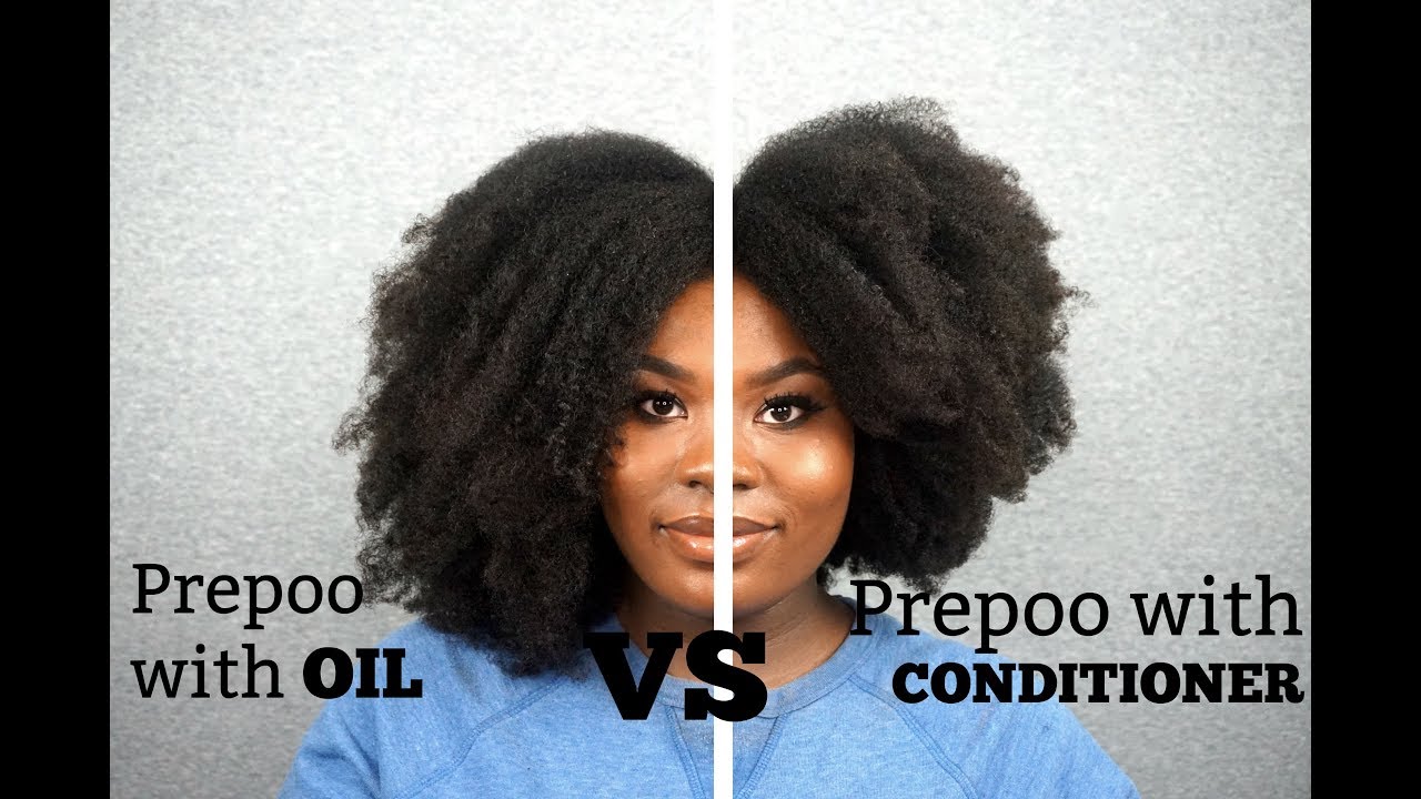 PREPOO Type 4 Kinky thick hair WITH OIL VS CONDITIONER HAIR