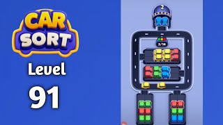 Car Sort color puzzle level 91 walkthrough solution gameplay 