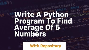 write a python program to find average of 5 numbers