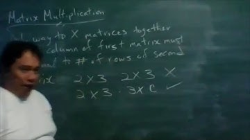 Matrix Multiplication Part 1