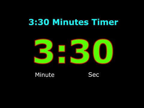 3:30 Minute Timer | Digital Clock | 3:30 Minute Alarm, 210 Seconds Countdown,Three & Half Min.Timer