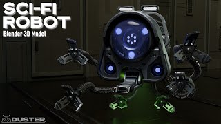 Sci-Fi Industrial Robot/Drone - Blender 3D Model