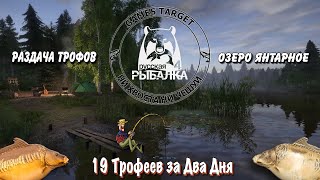 19 ТРОФЕЕВ за Два Дня. Озеро Янтарное. Русская Рыбалка 4.