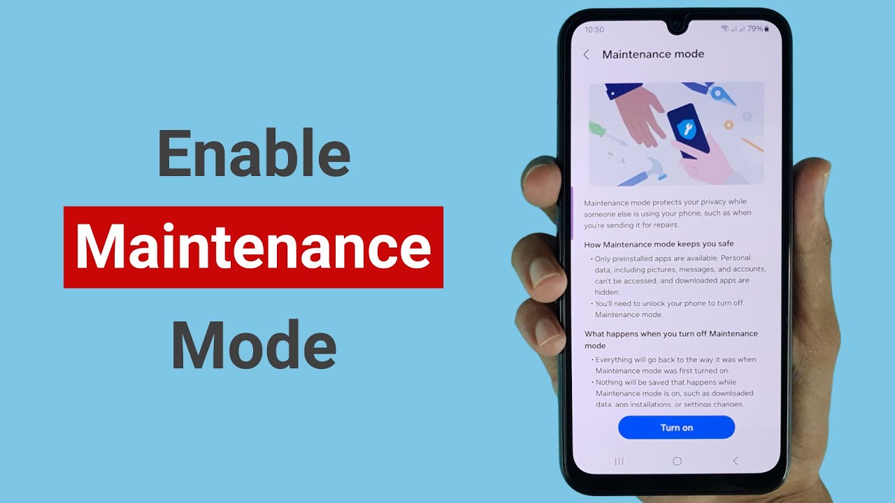 How to Enable or Disable Maintenance Mode in A06 - YouTube