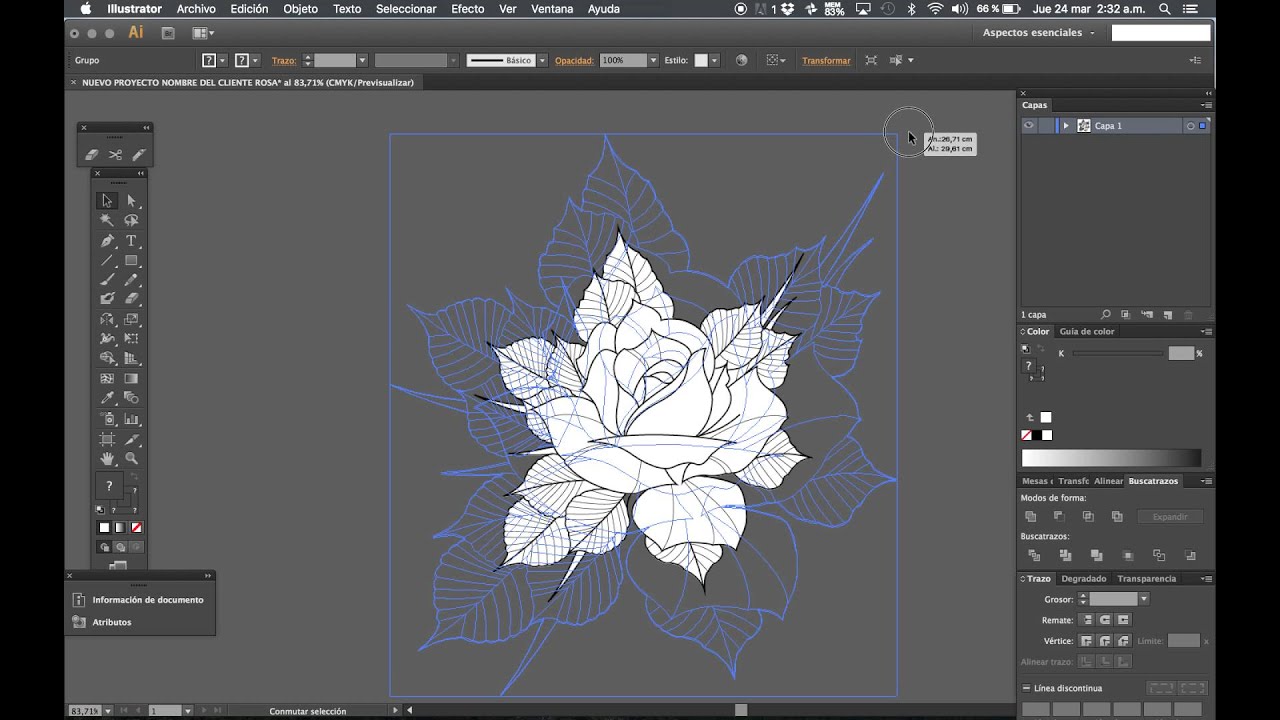 6 COMO AGRANDAR O ENCOGER EN ILLUSTRATOR PARA V4TATTOO - YouTube