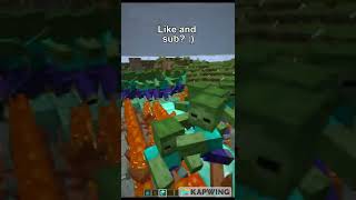 1000 Zombies Vs 1 villager In Minecraft