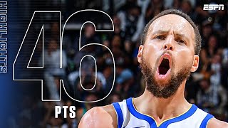 CHEF CURRY DROPS 46 PTS ♨️ Steph leads Warriors to win over Wemby & Spurs 💪 | NBA on ESPN