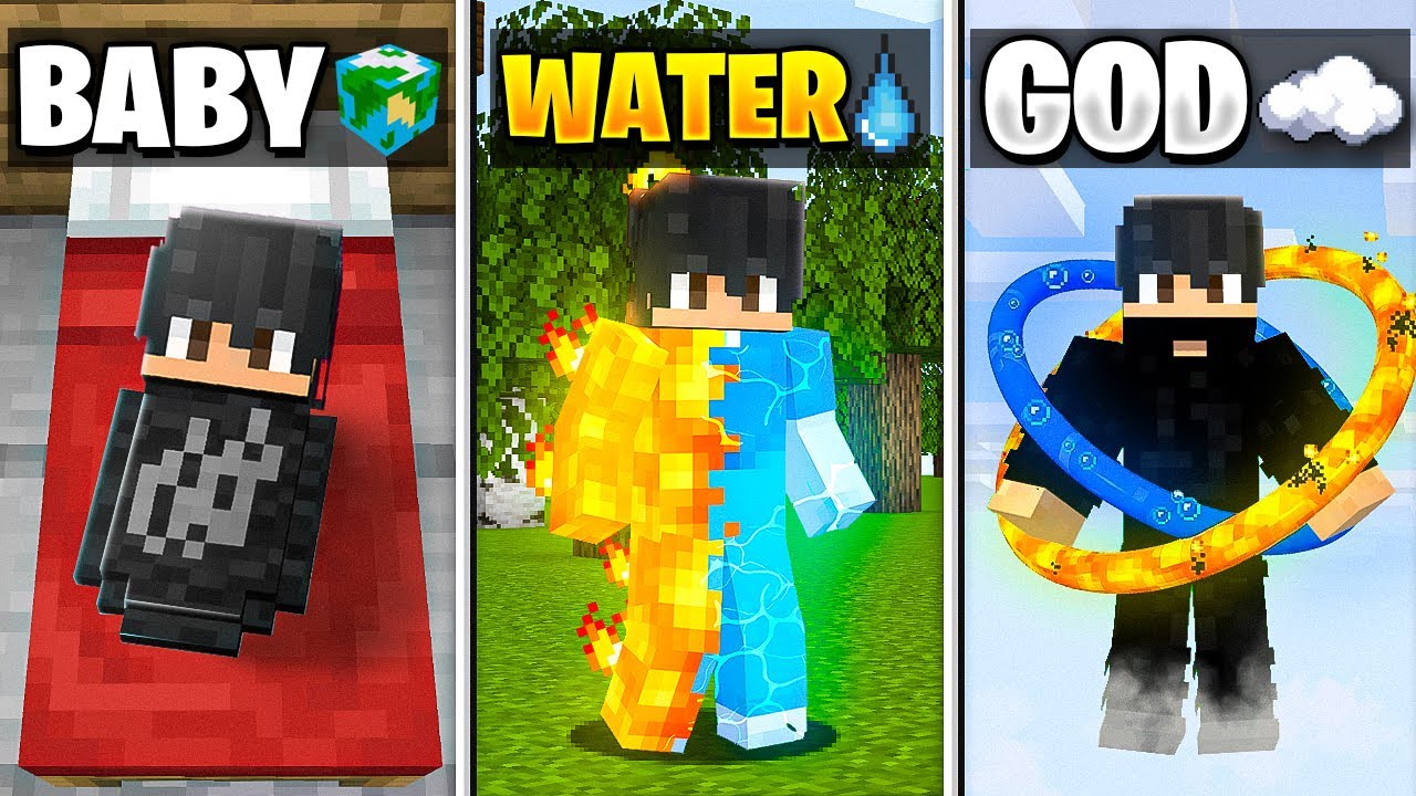 Birth to Death as ELEMENTAL GOD in Minecraft!