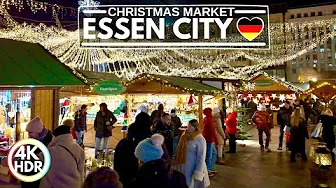 🎄 Amazing Christmas Markets of Essen Germany 🎅 December Christmas Lights in 4K HDR 60FPS