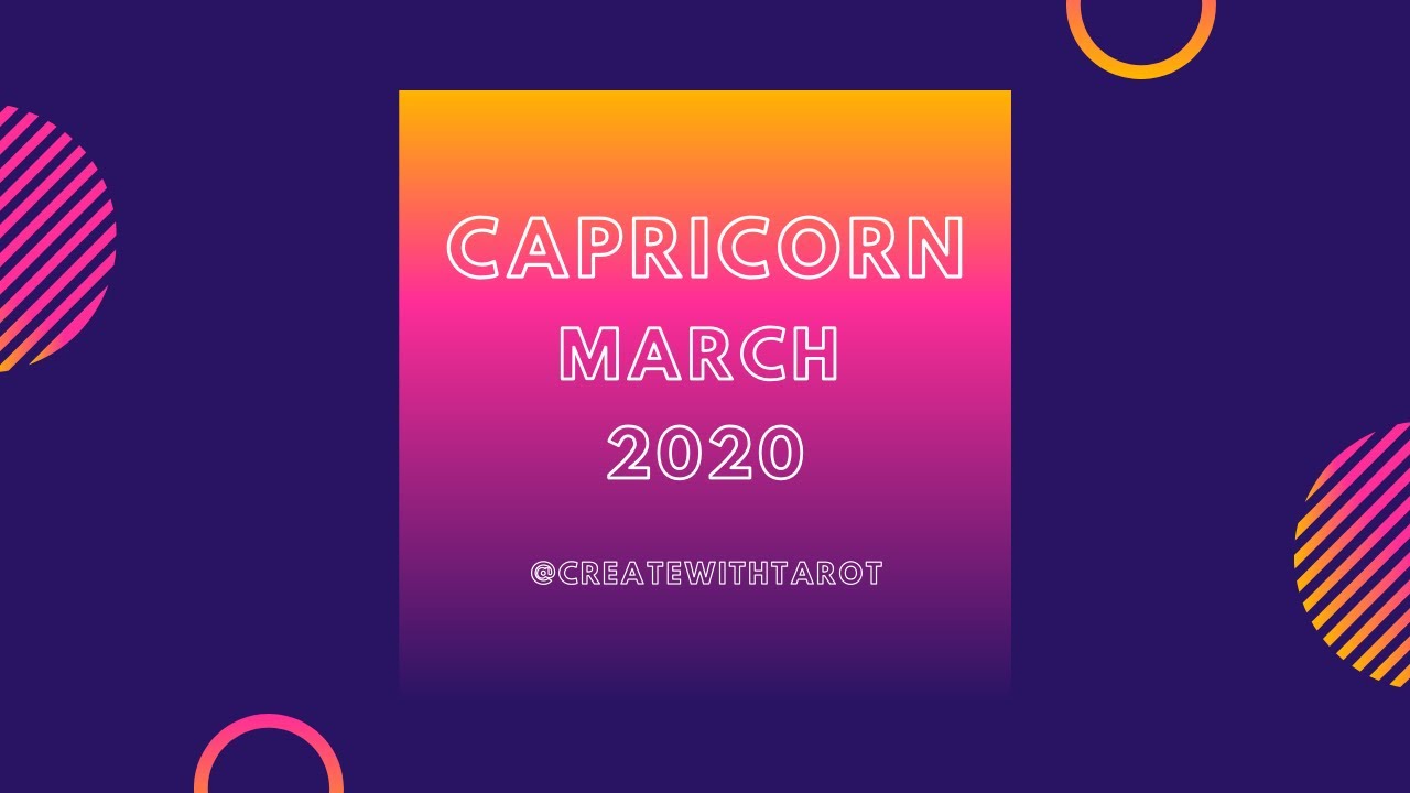 CAPRICORN ~ Impostor Syndrome ~ March 2020 General Tarot Reading - YouTube