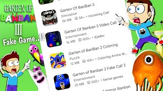 Fake Garten of Banban 3 in Play Store 😬 | Shiva and Kanzo Gameplay