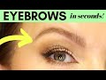 How to SHAPE EYE BROWS in seconds! Great for THIN, SPARSE MATURE BROWS!