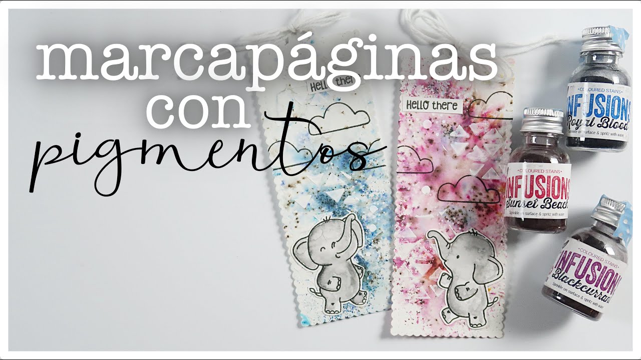 TAGS MIXED MEDIA con PIGMENTOS INFUSIONS y ACUARELAS