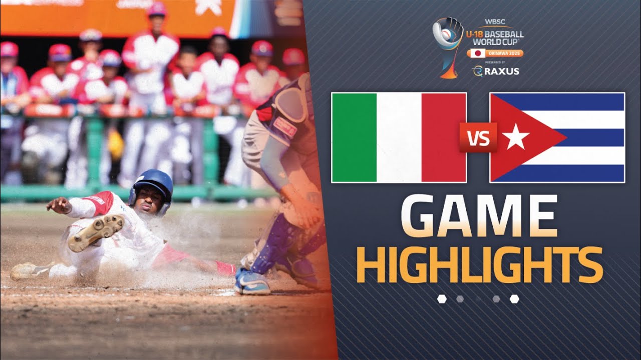 HIGHLIGHTS | 🇮🇹 Italy vs 🇨🇺 Cuba | WBSC U-18 Baseball World Cup 2025