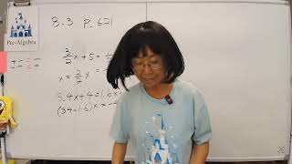 Pre-Algebra Chapter 8.3 Solve Equations with Variables and Constants on Both Sides