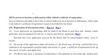 Information Utility Regulations